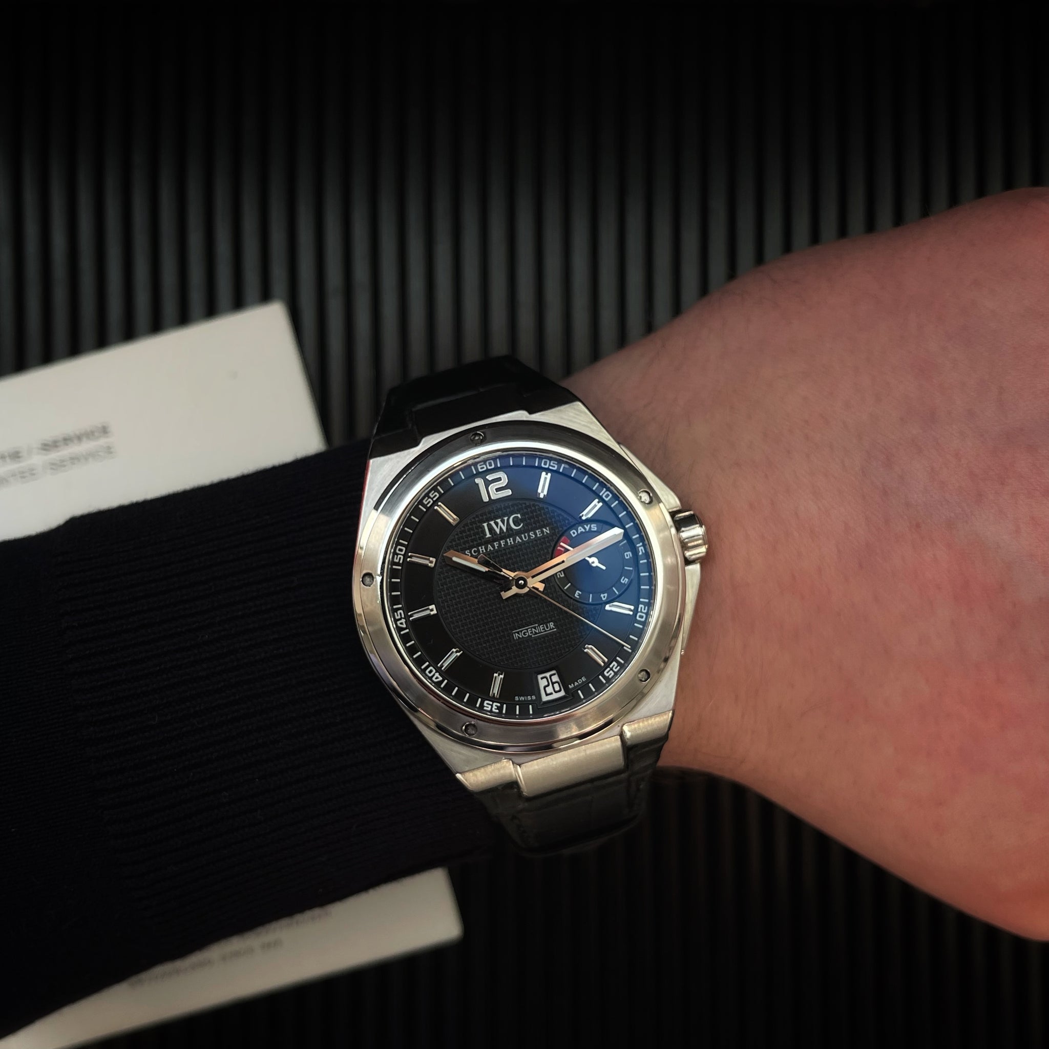 iwc Ingenieur power reserve 7 days porté