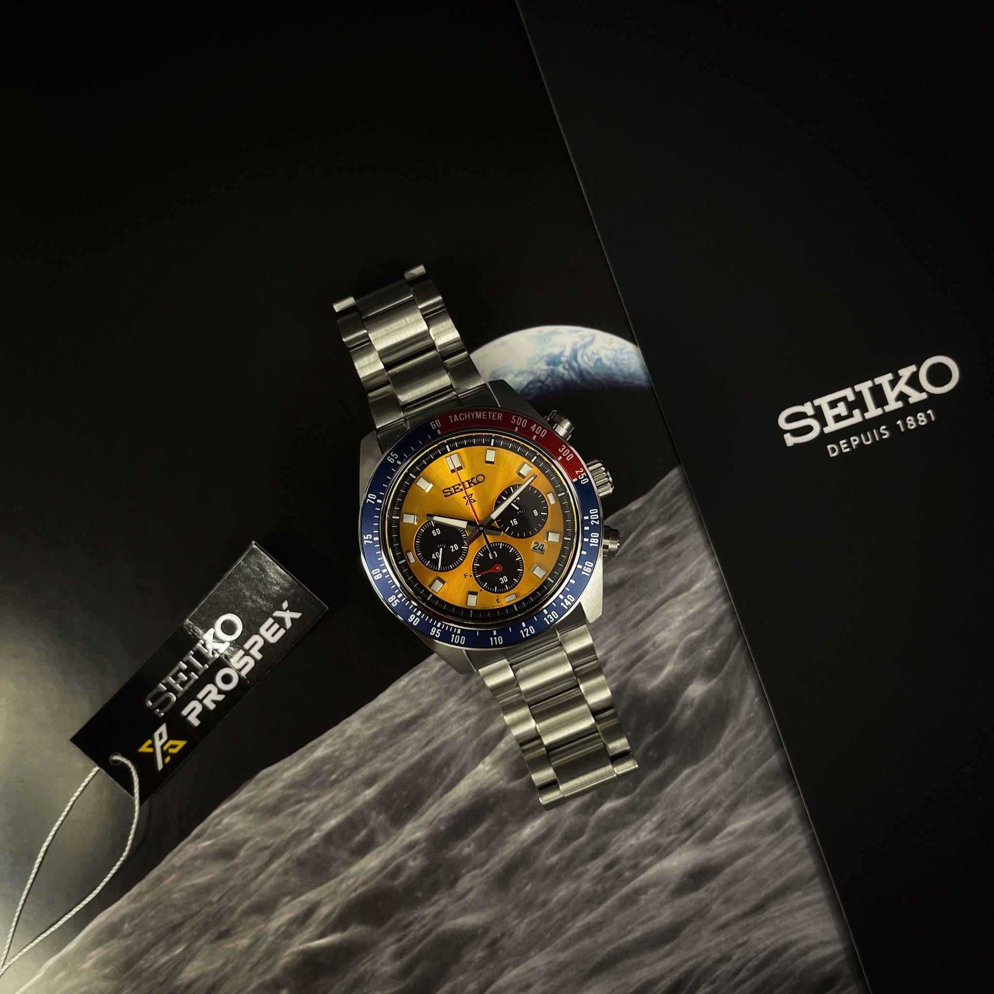 Montre automatique Seiko
cadran jaune
Horlogerie japonaise
Mouvement mécanique
Design élégant
Montre pour homme
Verre Hardlex
Étanchéité
Bracelet en acier inoxydable
Seiko 5
Prospex
Presage
Montre de luxe abordable
Précision japonaise