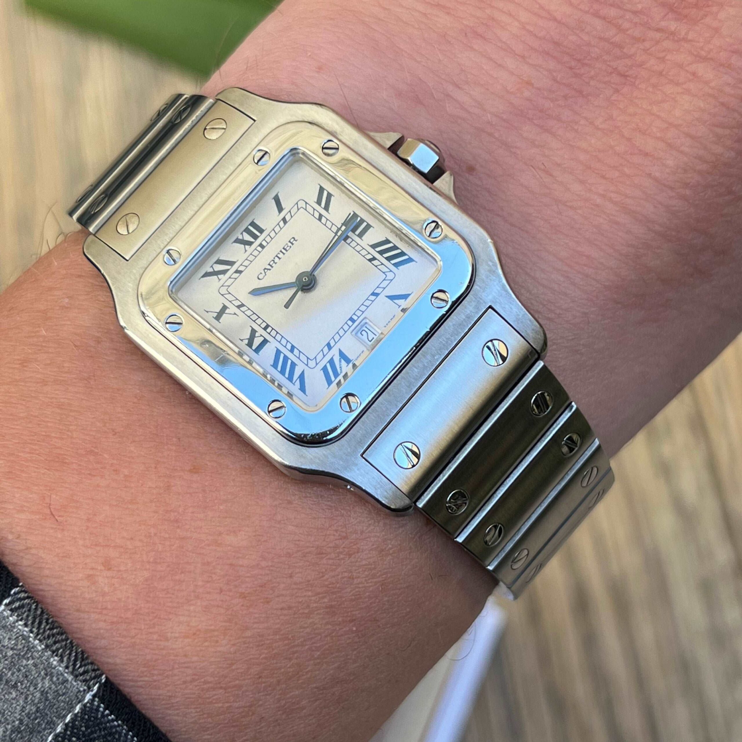 Cartier Santos acier Galbée