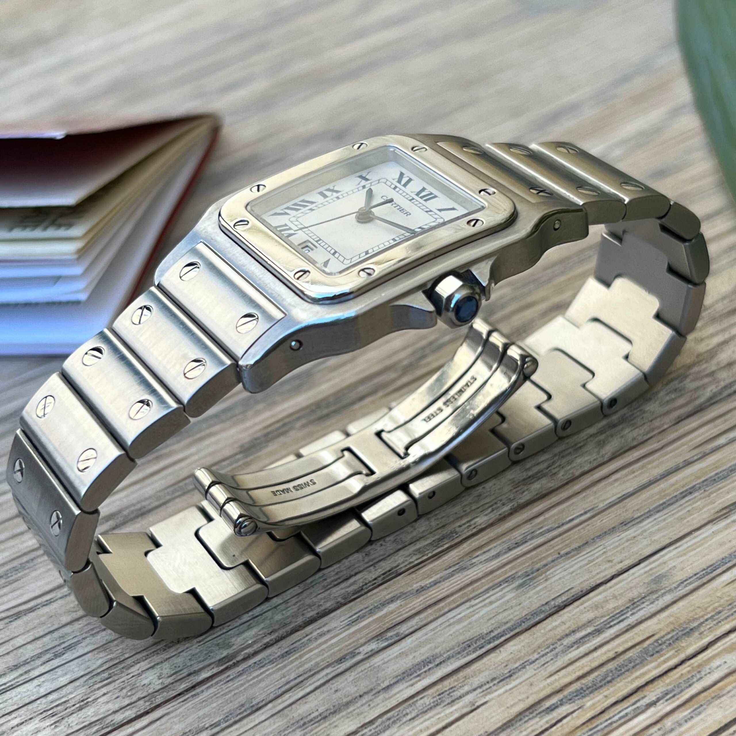 Cartier Santos acier Galbée