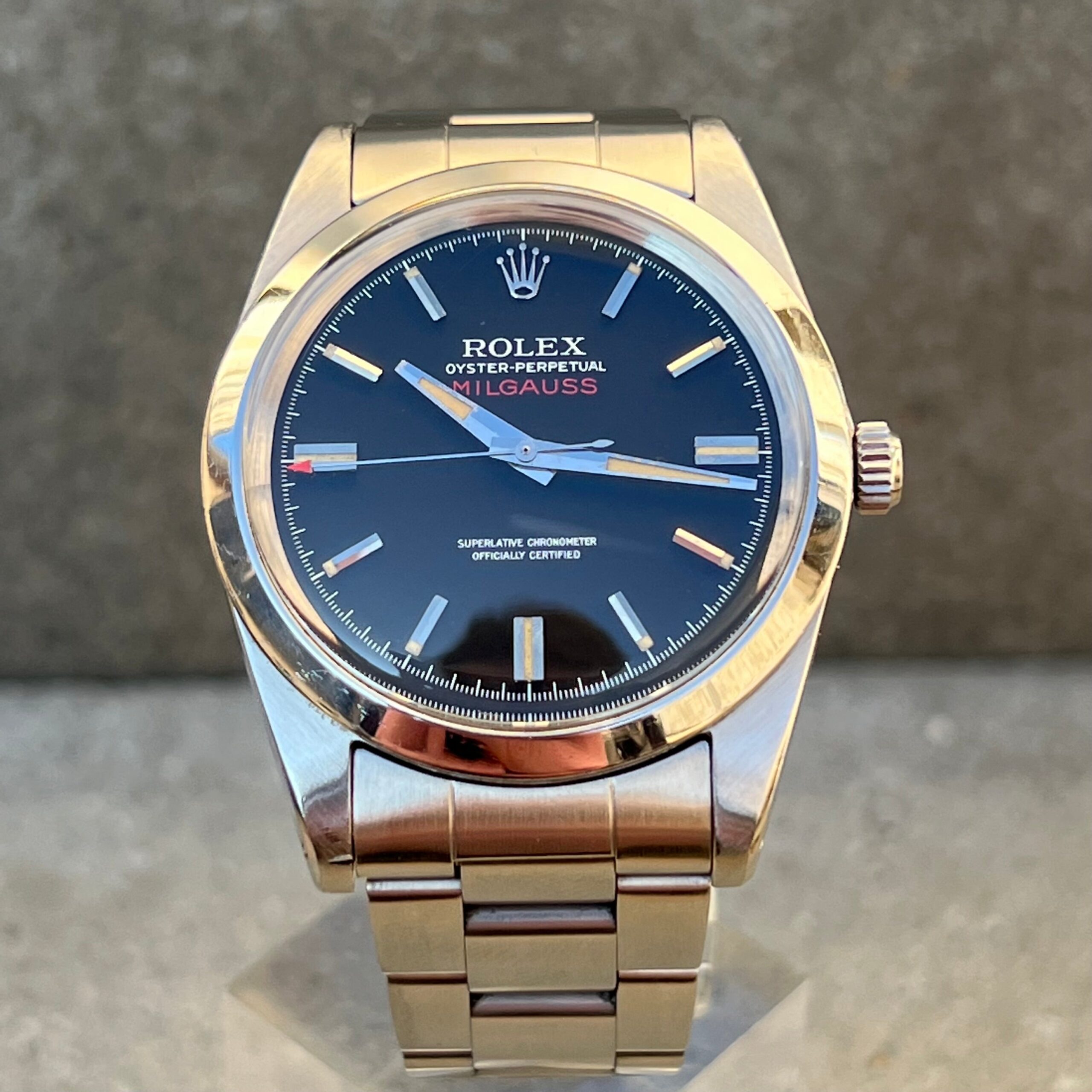 Rolex Milgauss 1019 Black Dial Square lume -.