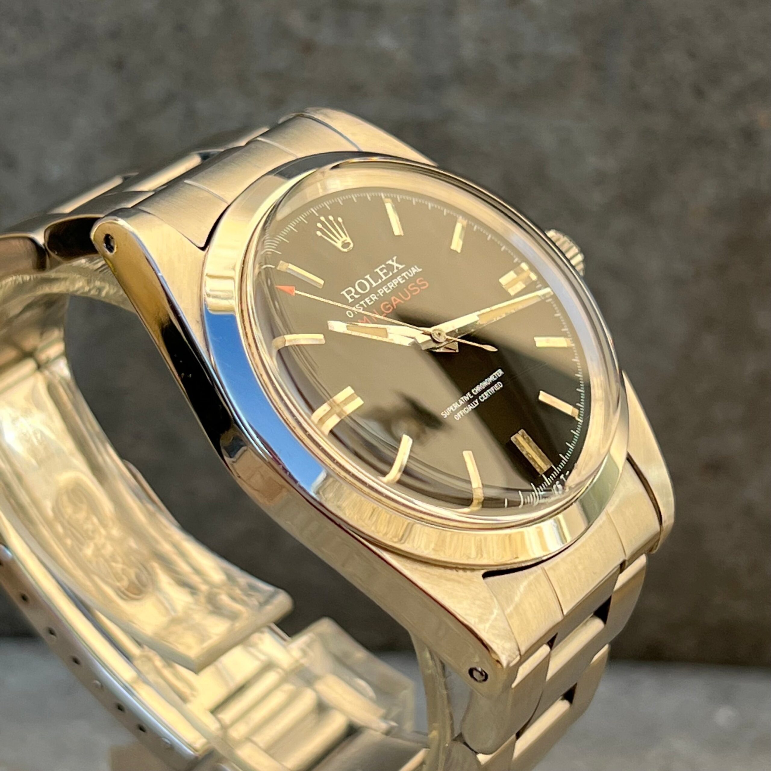 Rolex Milgauss 1019 Black Dial Square lume -.