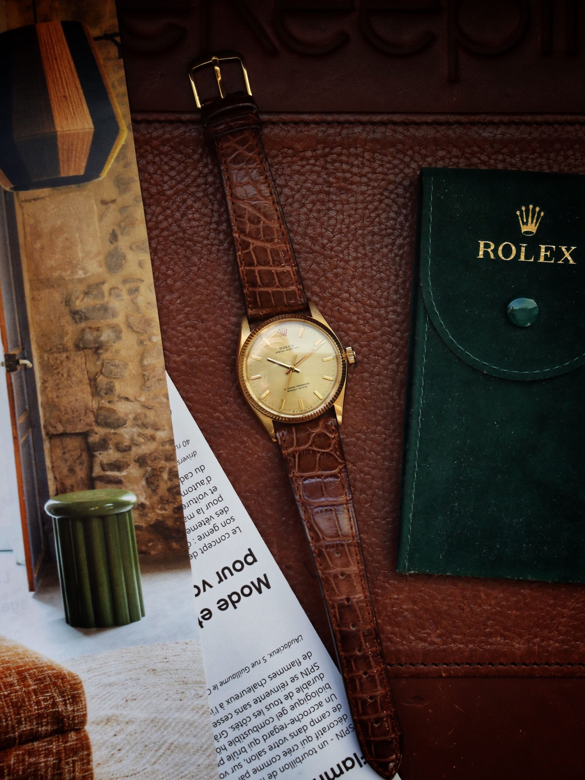 presentation montre rolex oyster perpetual or