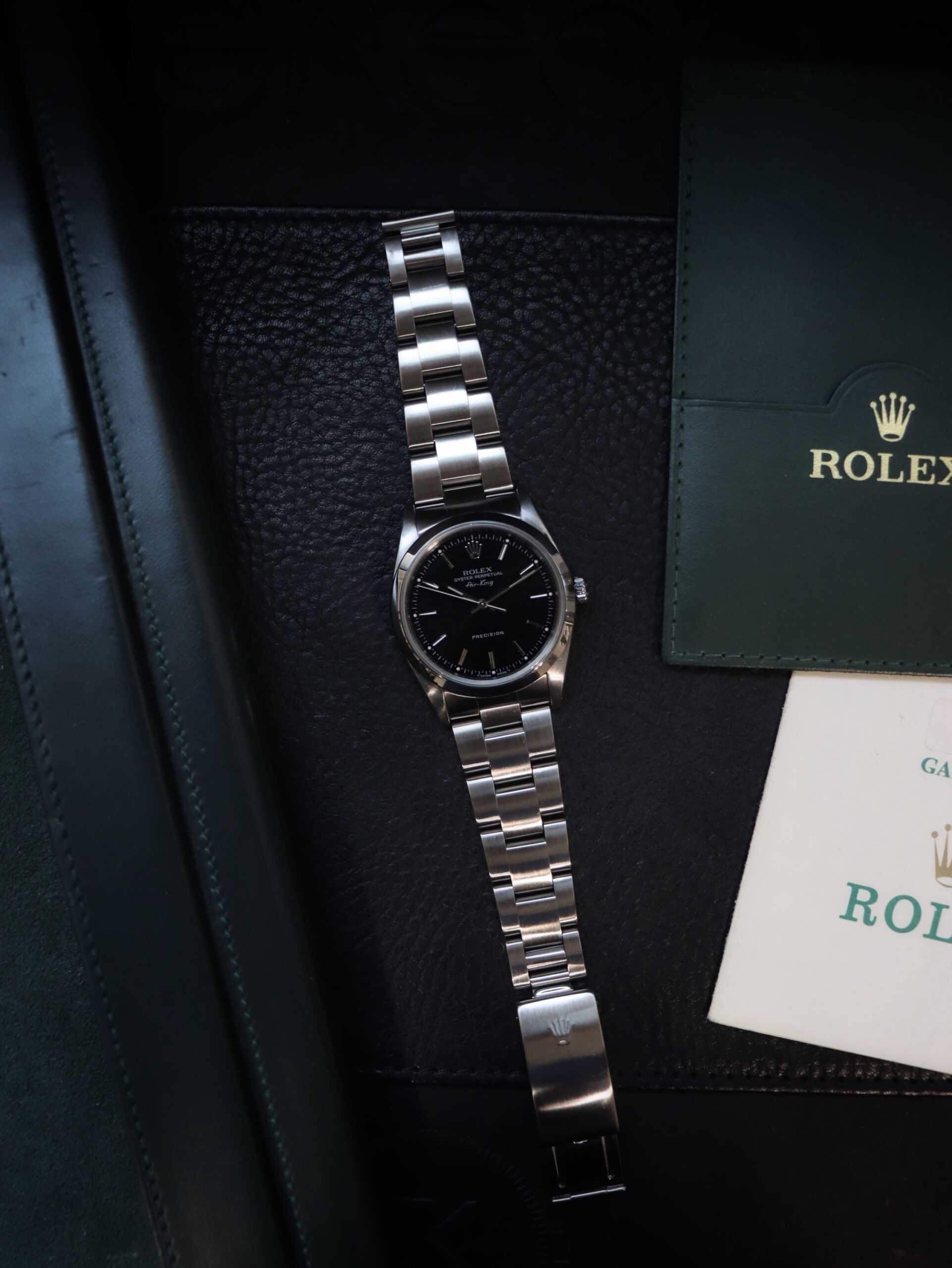 rolex airking 14000 cadran noir